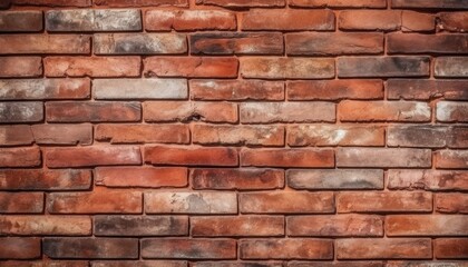 Obraz premium Red brick wall background with unique pattern for texture or construction background