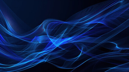 Fototapeta premium Abstract blue waves create dynamic and fluid background, evoking sense of movement and energy. interplay of light and shadow enhances visual depth