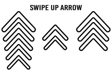 swipe up icon set , arrow icon , vector illustration. eps 10.