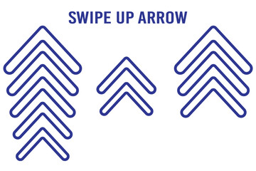 swipe up icon set , arrow icon , vector illustration eps 888.