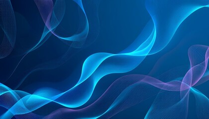 Fondo abstracto con l&iacute;neas onduladas azules y turquesas