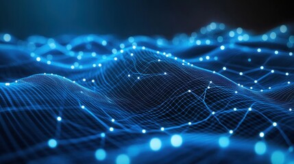 Abstract Digital Landscape: Network, Data, and Connectivity
