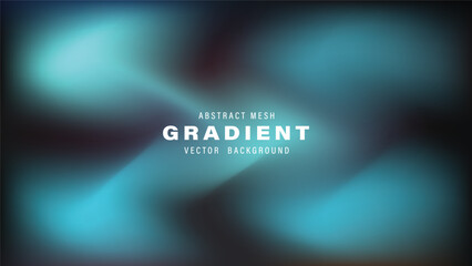 Abstract Mesh Gradient Vector Background Teal Blue Dark
