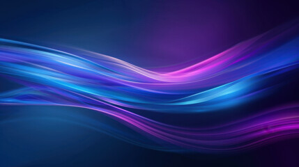 Fototapeta premium Abstract waves of vibrant colors in shades of blue and purple create dynamic and energetic background, evoking sense of movement and fluidity