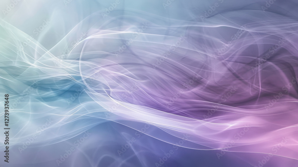 Poster soft, flowing abstract background with pastel colors and smooth gradients, creating serene and calmi