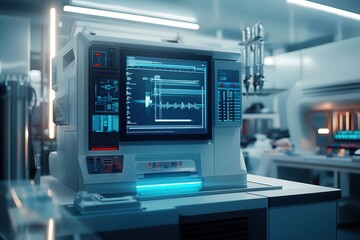 A high-tech silicone injection machine in action, surrounded by digital monitors and automated controls in a modern workshop