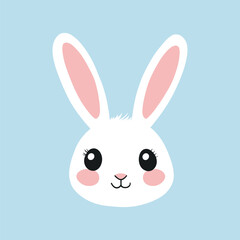 Fototapeta premium White easter rabbit cartoon and cute 