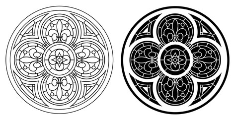 Gothic stained glass for a round window