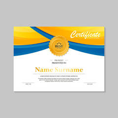 colorful abstract award certificate