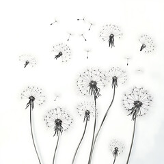 flowers and leaves in pictures illustrator2D
