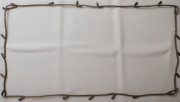 Gold frame on a white background providing a simple yet elegant border option for various creative projects