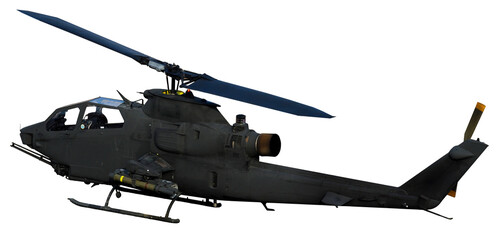 military helicopter isolated