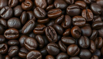 Obraz premium a pile of coffee beans that are brown