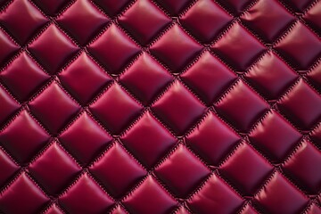 Quilted velour buttoned burgundy red color fabric wall pattern background. Elegant vintage luxury sofa upholstery. Interior plush backdrop