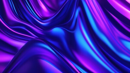 Obraz premium Cyberpunk Gradient Wave Background in Electric Blue and Neon Purple