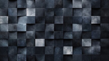 Abstract dark gray cube pattern background.