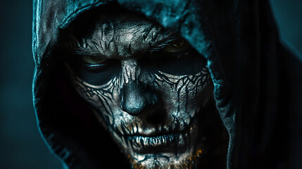 portrait of a scary zombie