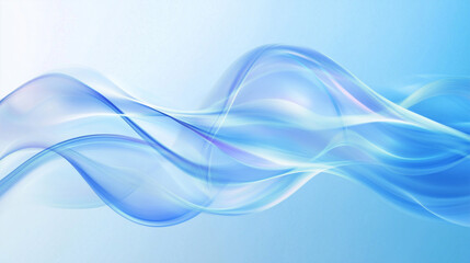 Naklejka premium Abstract blue smoky lines background - ai generative