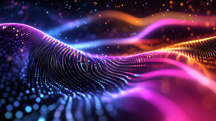 Abstract fractal energy background - ai generative