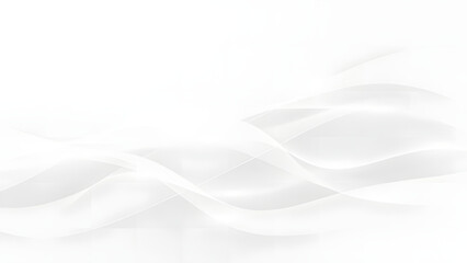 Smooth, soft, white smoke waves create an abstract, futuristic design