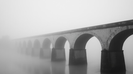 Misty River Stone Arch Bridge