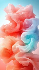 Fototapeta premium Swirling ribbons of color create a mesmerizing display of elegance and beauty in soft pastels. Generative AI