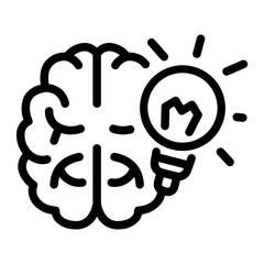 This Brainstorming icon is suitable for Business Motivation, Business Improvement, etc.