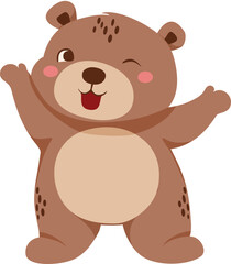 brown bear cartoon SVG vector illustration