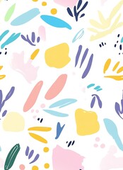 Naklejka premium A soft, abstract design featuring gentle curves in shades of pastel pink and brown seamless pattern