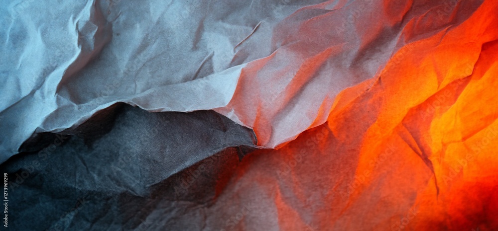 Poster abstract paper texture with vibrant color gradients and delicate folds