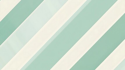 Obraz premium Abstract Diagonal Stripes Pastel Green Cream Background