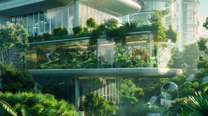 Fototapeta premium Visualize a modern, futuristic house with sleek, minimalist architecture