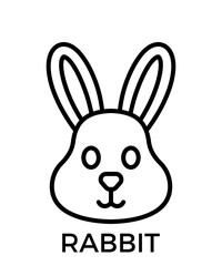 Animal icons outline black