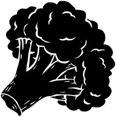 broccoli illustration plant silhouette food logo vegetable icon tree outline green fresh cabbage diet healthy nature natural health branch shape and vector graphic background