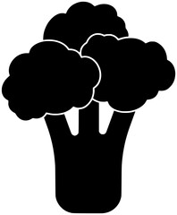 broccoli illustration plant silhouette food logo vegetable icon tree outline green fresh cabbage diet healthy nature natural health branch shape and vector graphic background
