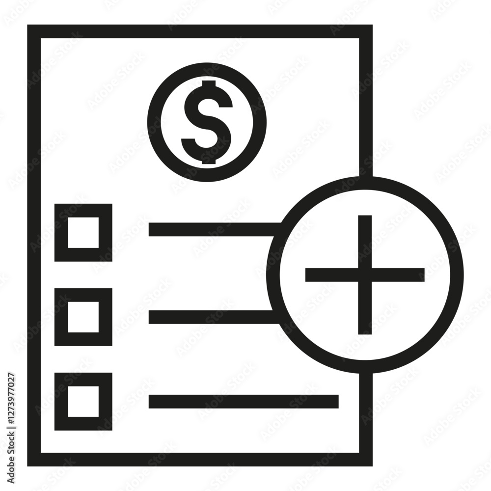 Poster add file vector icon