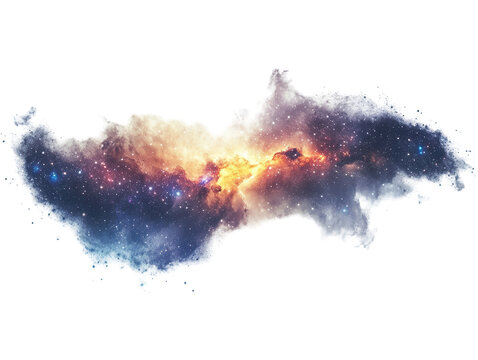 Isolated Colorful Space Cloud