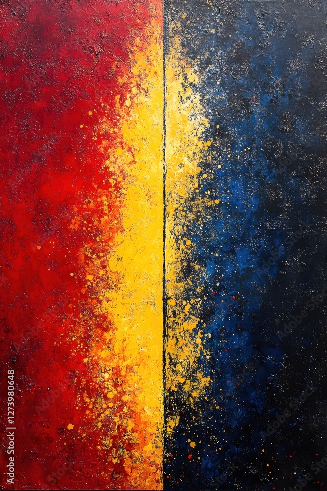 Aufkleber abstract painting with vibrant colors and dynamic textures creating a modern artistic expression