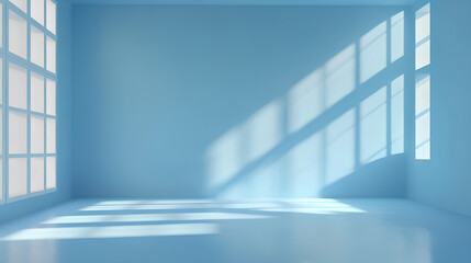 Obraz premium light blue studio room background