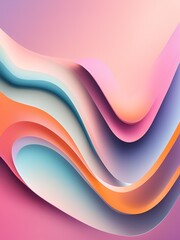 Aesthetic minimalistic abstract background with soft gradient colors, smooth curves, and modern geometric shapes