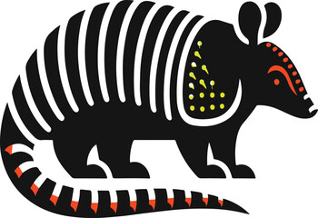 A simple Armadillo vector style with white background 