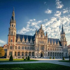 Obraz premium Royal palace in neo gothic style 