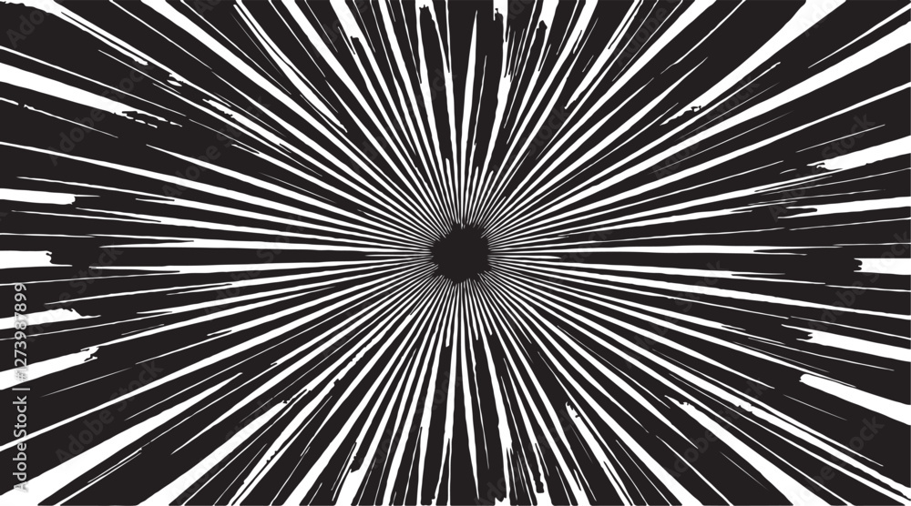 Poster circular starburst explosion texture. distressed uneven grunge background. abstract vector illustrat