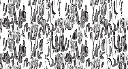 Monochrome texture composed of irregular graphic elements. Distressed uneven grunge background. Abstract vector illustration. Overlay for interesting effect and depth. Isolated on white background.
