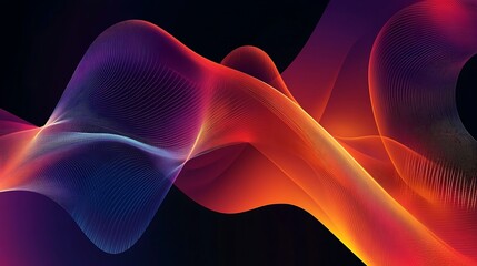 Fototapeta premium Abstract waves shape glowing in ultraviolet spectrum. Background for banner, backdrop or texture for 3D mapping