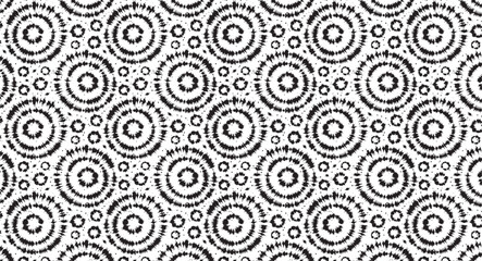 Black and white tileable pattern. Grunge worn damask pattern design. Distressed fabric texture. Overlay texture design. Vector illustration. Eps10.