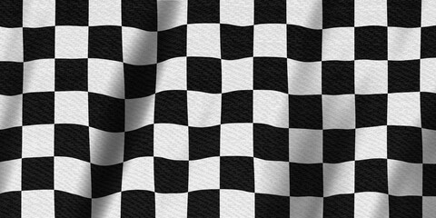 Obraz premium Black and white checked winner flag background