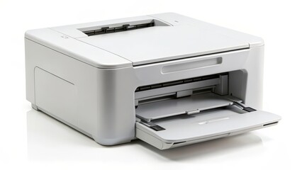 White Laser Printer on White Background