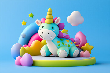 Obraz premium digital art for children's educational games