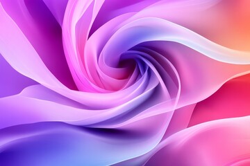 Obraz premium Abstract Swirling Pink and Purple Fabric - Fluid, vibrant, swirling fabric; symbolizing movement, energy, grace, transformation, and serenity